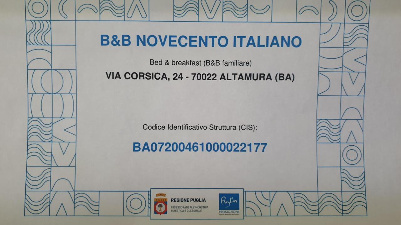 B&B Novecento Italiano Altamura Esterno foto